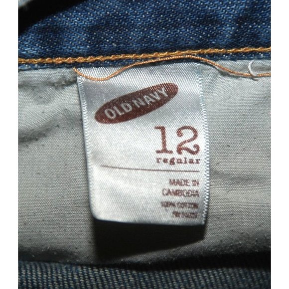 Old Navy Ladies Blue Jean Mini Skirt Size 12 Distressed Raw Hem Cotton Y2K - Picture 8 of 8